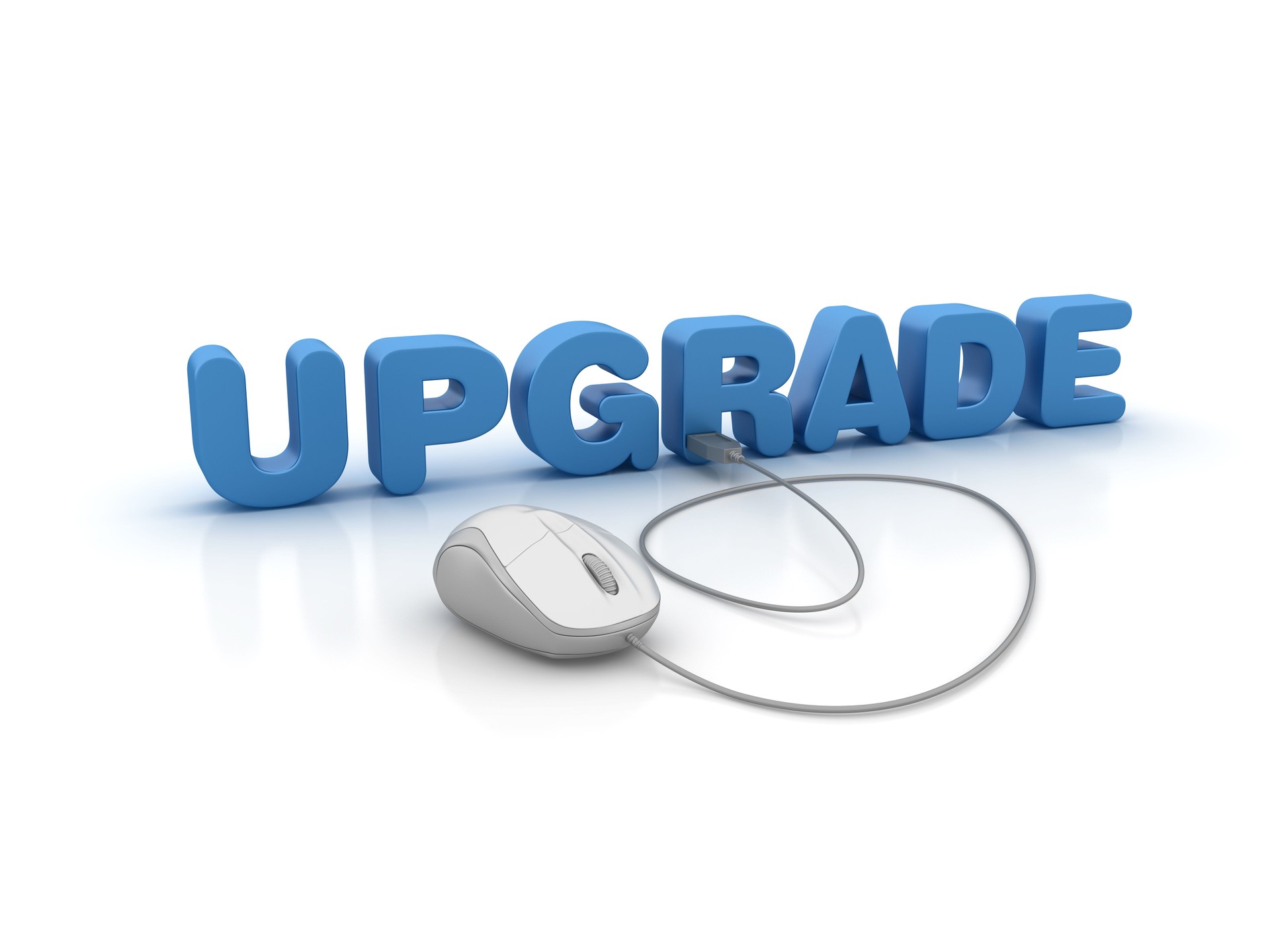 Upgrade 3D Word and Computer Mouse - 3D Rendering